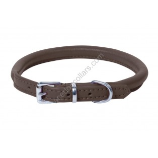 Ace Rolled Super SOFT Leather Dog Collar (Tan, Black, Green, Purple, Dark Brown)